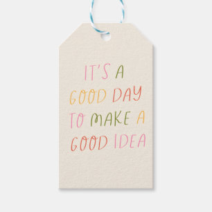 Süße Pastell-Handlettering-Motivationszitat-Kunst  Geschenkanhänger