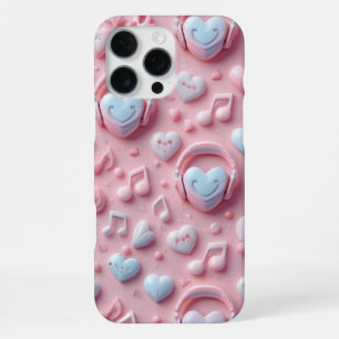 Süße Pastell-Herzen Noten Für Musikliebhaber iPhone 16 Pro Max Hülle
