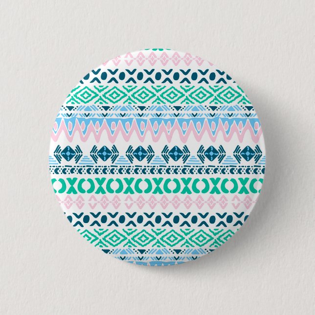 Süße Pastell-Kunstmuster Button (Vorderseite)