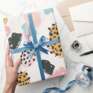 Süße Pastell-Leopardenflecken Geschenkpapier
