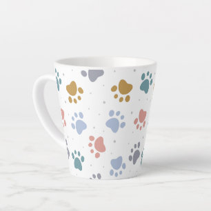 Süße Pastell-Pfotenabdrücke Minimalistisches Muste Milchtasse