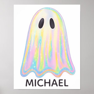 Süße Pastell-Regenbogen-Geist Ästhetischer Gruse Poster