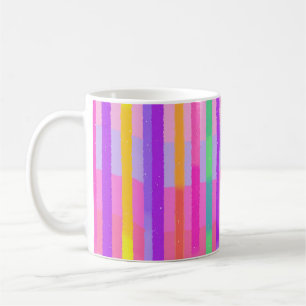 Süße Pastell-Regenbogenstreifen Kaffeetasse
