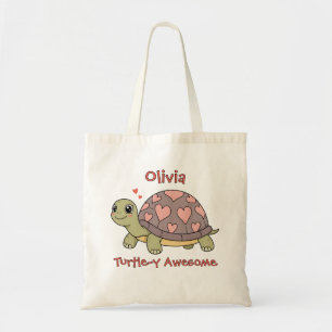 Süße Pastell-Schildkröte "Turtle-y Awesome" Tragetasche