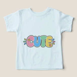 Süße Pastell-Typografie-T-Shirt für Kleinkinder