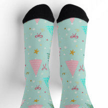 Süße Pastell-Weihnachts-Socken