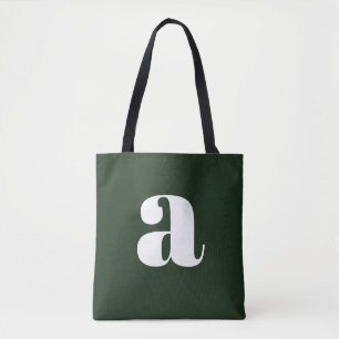 Süße Pastell Weiß Grüne Monogramm Retro-Lettern 