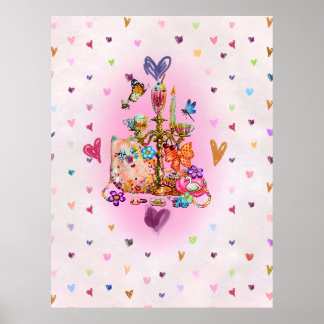 Süße Pastellfarben Poster (Vorne)