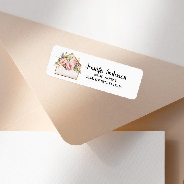 Süße pastellfarbene Blumenumschlag-Adresse (Von Creator hochgeladen)