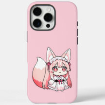 Süße Pastellrosa Chibi FuchsGirl