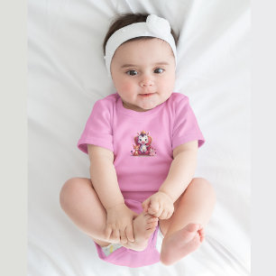 Süße Pastellrosa Herzen Baby Strampler