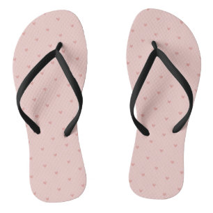 Süße Pastellrosa Herzen Flip Flops