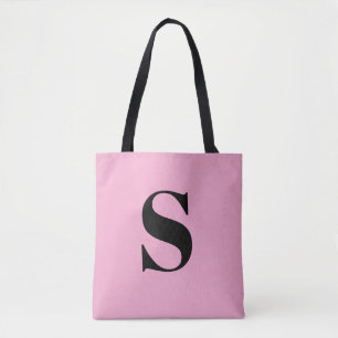 Süße Pastellrosa-Monogramm-Retro-Beschriftung