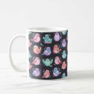 Süße Pastellvögel - Kawaii Singvögel und Babyvögel Kaffeetasse