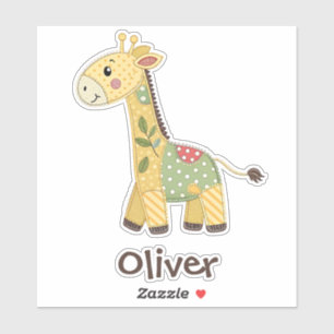 Süße Patchwork-Giraffe Aufkleber