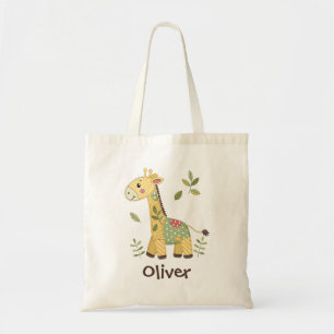 Süße Patchwork-Giraffe Tragetasche