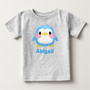Süße Patchwork-Pinguin-Kunst personalisiert Baby T-shirt