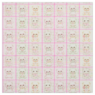 Süße Patchwork-Teddybär-Decke Nahtlos Stoff