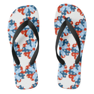 Süße patriotische Sommerblumen Flip Flops