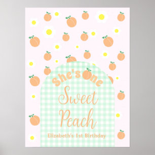 Süße Peach 1. Geburtstag Poster