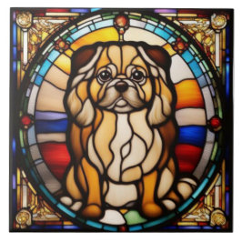Süße Pekingese-Hund-Keramikfliese Fliese