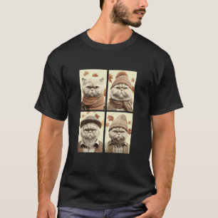 Süße Perserkatzen Herbstblätter Fellines Tier Herb T-Shirt