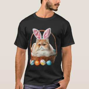 Süße persische Katze Ostereier-Suche Besitzer Hase T-Shirt