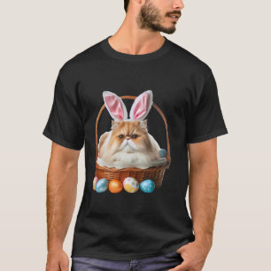 Süße persische Katze Ostereier-Suche Besitzer Hase T-Shirt