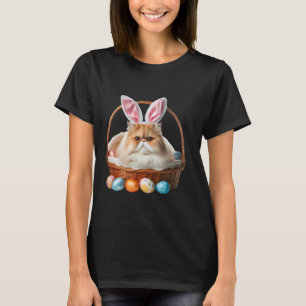 Süße persische Katze Ostereiersuche Besitzer Hasen T-Shirt