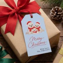 Süße personalisierbare Weihnachtsrobben-Familie