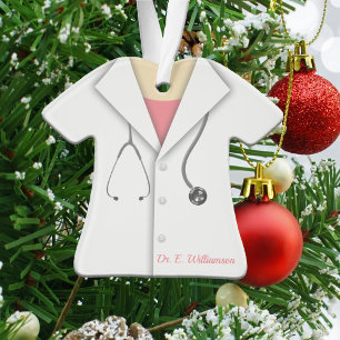 Süße personalisierte Ärztin Ornament