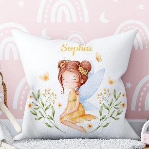 Süße personalisierte Baby-Mädchen-Feen-Kissen  Kissen