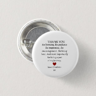 süße personalisierte Dankeschön-Liebe  Button