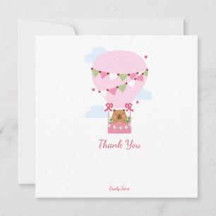 Süße, personalisierte Dankeskarte für Baby Shower
