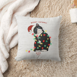 Süße personalisierte Fröhliche KatMus lustige Weih Kissen