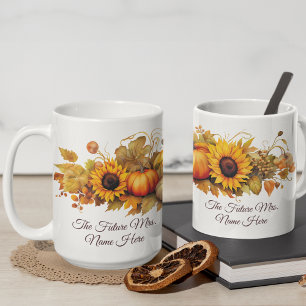 Süße personalisierte Herbst-Kürbisse Kaffeetasse