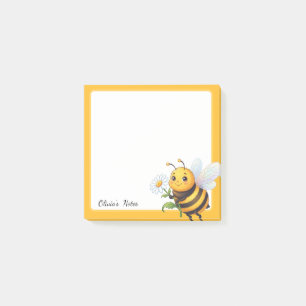 Süße personalisierte Klebezettel mit Biene Post-it Klebezettel