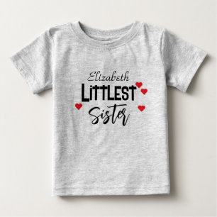 Süße personalisierte kleine Schwester Baby T-shirt