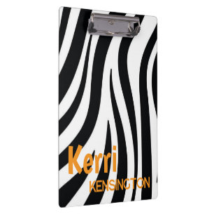 Süße personalisierte Leopardendruck-Clipboard Klemmbrett