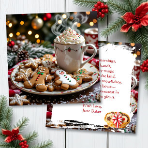 Süße personalisierte Weihnachten Kaffee und Keks Karte
