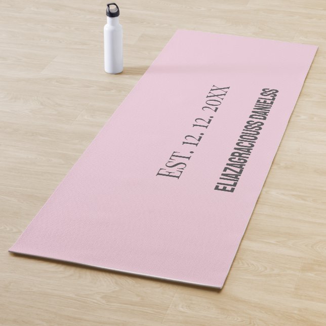 Süße personalisierte Yogamatte mit Anfangsbuchstab (Beispiel)