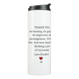 süße persönliche Dankeschön-Liebe  Thermosbecher