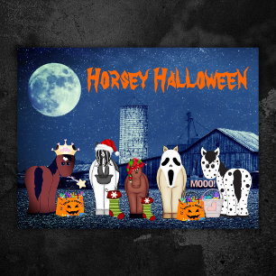 Süße Pferde in Kostümen Pferd Halloween Poster