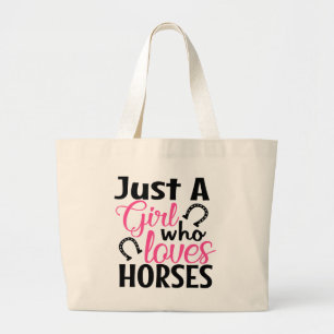 Süße Pferdeliebhaberin Reitpony Western Cowgirl Jumbo Stoffbeutel