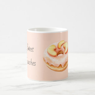 Süße Pfirsich-Donut Kaffeetasse