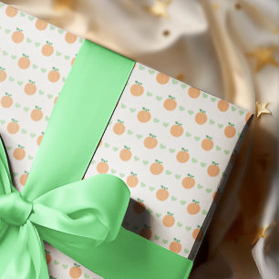 Süße Pfirsich elegante Babyparty Geschenkpapier