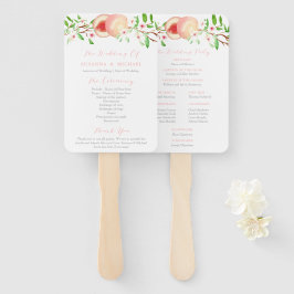 Süße Pfirsiche Süd-Hochzeitsprogramm Fächer