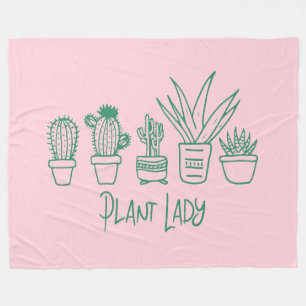 Süße Pflanzenlady Lustiger Kaktus-Spruch in Rosa G Fleecedecke