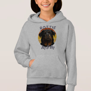 Süße Pfote Retro Herz Rottie Hund Haustier Tiere r Hoodie