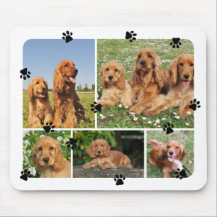 Süße Pfotenabdrücke 5 Haustierfotos Mousepad
